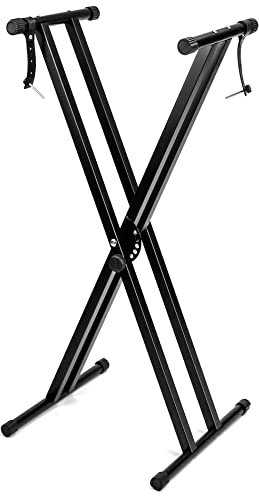 QWORK® Keyboardständer , Stand für E-Piano Stagepiano , X Struktur , 7 stufig Verstellbar