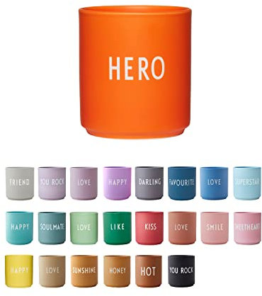 Design Letters Lieblingsbecher Orange Hero Tasse | Kaffeebecher Porzellan | Dekorativ Kaffeetassen | Personalisierte Geschenke für Freundin, Hochzeitsgeschenk | Tasse Mit Spruch | Teetasse 250 Ml