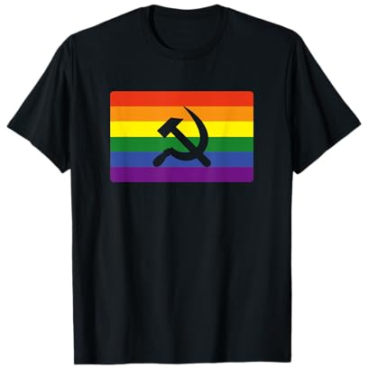 Homosexuell Kommunismus Hammer und Sichel Regenbogen LGBT Pride Flagge Geschenk T-Shirt