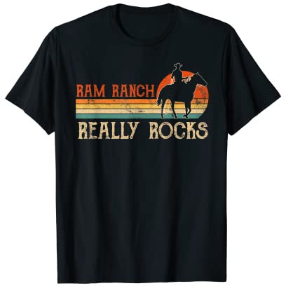 Die Vintage Western Cowboy Horseback Ram Ranch rockt wirklich T-Shirt