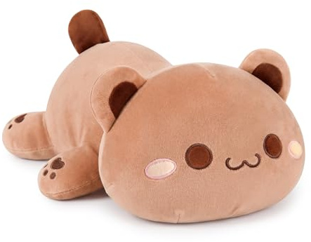 shownicer Plüschtier Braun Bär Kuscheltier Stofftier Kawaii Bär Plüsch, Bär Plüschkissen Spielzeug, Wurfkissen, Bär Kissen Puppe, Schmusetier Geschenk für Kinder Mädchen Jungen