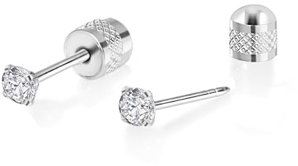 Titanium Flat Back Stud Earrings for Women Men Cartilage Helix Tragus Piercing Jewelry