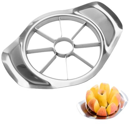 COACOM 1 cortador de manzanas, cortador de manzanas de acero inoxidable, una herramienta que puede utilizar para cortar manzanas, peras, melocotones y otras frutas.