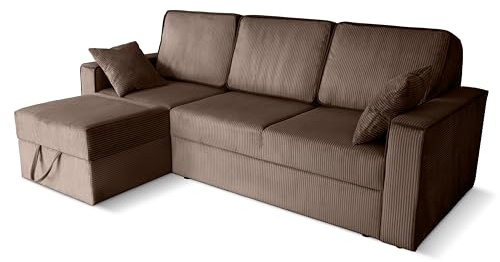 Robin Inspire Parma Ecksofa Schlafsofa Braun Links