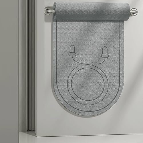 Springseil-Matte, 12 mm, extra dick, Fitness-Yoga-Matte, rutschfest, stoßdämpfend, Fitnessgeräte-Matte, reißfest, für drinnen und draußen