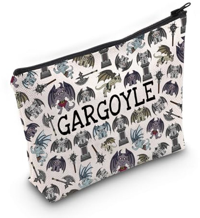 Gargoyle Cryptid Cosmetic Bag Cryptozoology Gift Cryptid Creature Gift Mythical Gargoyle Monster Makeup Bag Gargoyle Lover Gift
