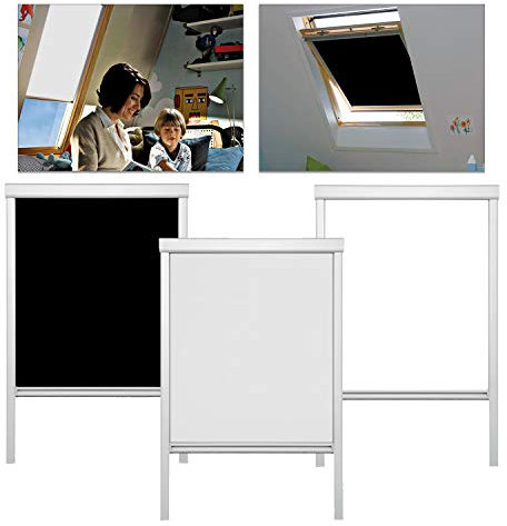 RollosF04 Verdunklungsvorhang für Dachfenster hohe Qualität grau