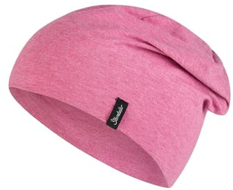 Sterntaler OCS Beanie Melange – Mädchen Baby Mütze aus Melange-Singlejersey (Bio) – weiche Kopfbedeckung mit Zwei Tragevarianten – lässige Übergangsmütze für Babys & Kinder – pink Melange, Gr. 47
