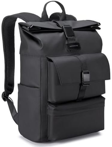 Kingsons Reise-Laptop-Rucksack, Diebstahlschutz, leicht, wasserdicht, lässiger Tagesrucksack, Computertasche, Geschenk, Schwarz, 16.5 x 7 x 11.2 inches, Reiserucksäcke
