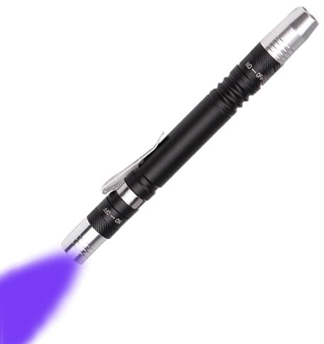 POCKETMAN Torcia LED UV, torcia portatile 2 in 1, luce nera, luce bianca e luce UV, rilevatore di urina per animali domestici, per cani, gatti, cimici dei letti, scorpioni (1 pezzo)