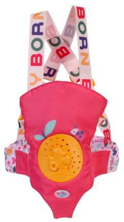 BABY born Marsupio Pin-Play per Bambole da 36 cm e 43 cm – con Cinghie Regolabili e Scatola con Spille Decorative – Accessori di Alta qualità – Adatto dai 3 Anni in su