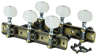 Guyker GK806-C Stimmwirbel für akustische Konzertgitarre, offener Rahmen, Stahlsaiten-Heringe, Mechaniken, 2 Planken (3 + 3), GK806-C