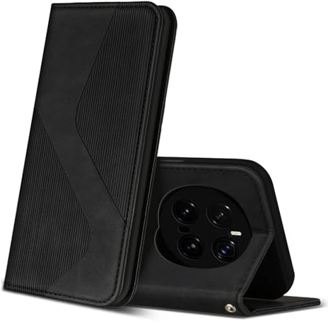 ZONNAVI Hülle für Honor Magic 7 Pro 5G, PU Leder Handyhülle mit Kartenfächer und Standfunktion, Lederhülle Flip Wallet Case Schutzhülle für Honor Magic 7 Pro 5G (Schwarz)