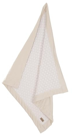 roba Babydecke Frosty Almond 80 x 80 cm - Kuscheldecke aus Bio Baumwolle - GOTS & Oeko-Tex 100 Zertifiziert - Terry Dots Punkte Motiv - Beige