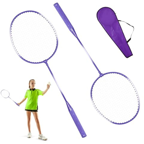 Badminton -Schläger Set- Langlebiges Training Badminton Doppelschläger, Leichte Badmintons -Schläger Mit Tragetasche Für Training, Sport Und Unterhaltung