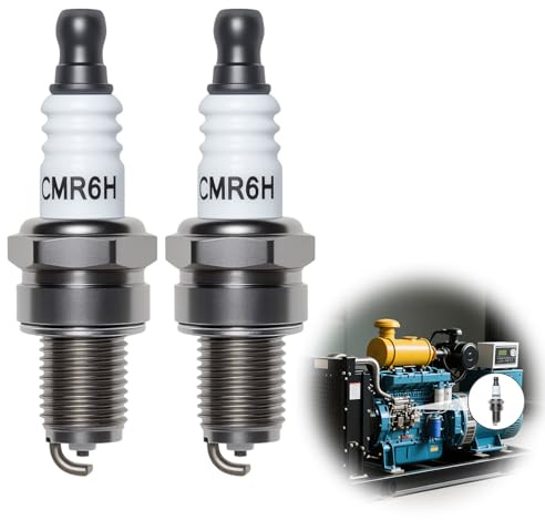 2 Pièces CMR6H Bougies d'allumage | Bougie D'allumage Borne Solide de Tondeuse de Débroussaillage Moteur, Remplacer CM5H / CMR5H / CMR6H / CMR7H