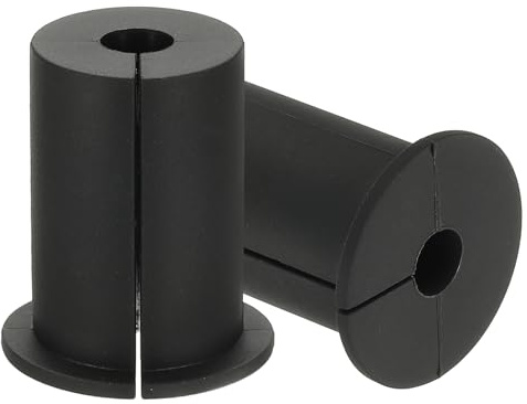 PATIKIL Wall Grommets for Cables 1, 2 Pcs Cable Routing Kit Silicone Hole Grommet Feed Through Bushing for Ethernet Accessories with 0.33 (8.5mm) Hole, Black
