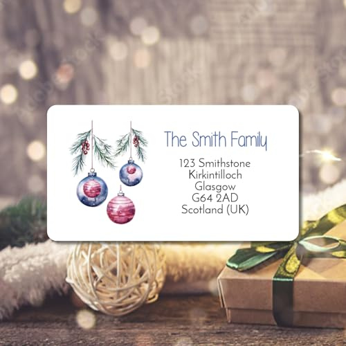 Personalised Christmas Address Lables for Gift Wrapping Presents Tags Labels, Address Stickers New Address Gift Tags for Cards