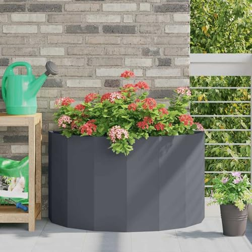 Swpsd Planter Anthracite 90 x 45 x 50 cm Steel flowerpot Model883712