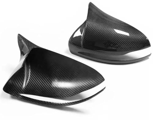 FACAIIO Spiegelkappe für Mercedes-Benz B/C/E-Klasse, GLA/GLB/GLC, W205/W213/X253, Kohlefaser & glänzend schwarz, ABS für Material, links und rechts Paar