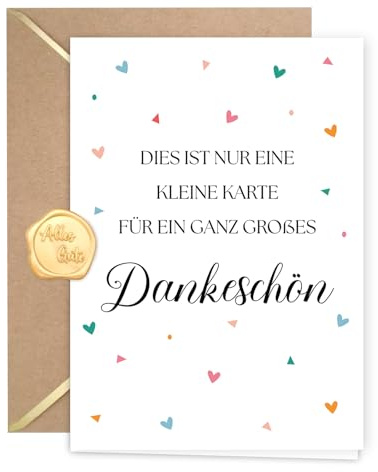 Joinkeicll Karte Dankeschön mit Umschlag – Danke Karte für Abschied Kollege Kollegin – Dankeschön Geschenke klein für Frauen Männer – Geschenk Hebamme Trainer