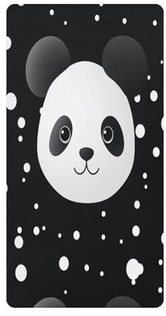 Lindo Panda De Invierno Sábana de Cuna para Niños Pequeños,Sábanas de Algodón Suave para Bebés Aptas para Colchón Corralito