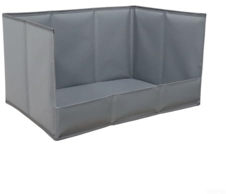 BlesConi Almohadilla de césped para perros con bandeja, kit de entrenamiento portátil plegable para mascotas, césped artificial para uso en interiores y exteriores (gris, L)