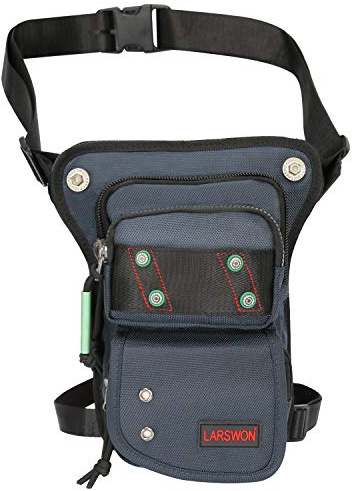 Larswon - Bolsa de Pierna, táctica, Impermeable, Color Azul