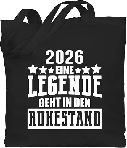 Shirtracer - Baumwolltasche - Rentner - Taschen - 2026 Eine Legende geht in den Ruhestand I Geschenk Rente