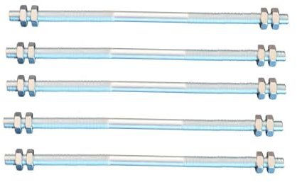 FKAnhängerteile 5 Stück Gewindestange M10 Rechts - Links Gewinde 500 mm + 4 Muttern