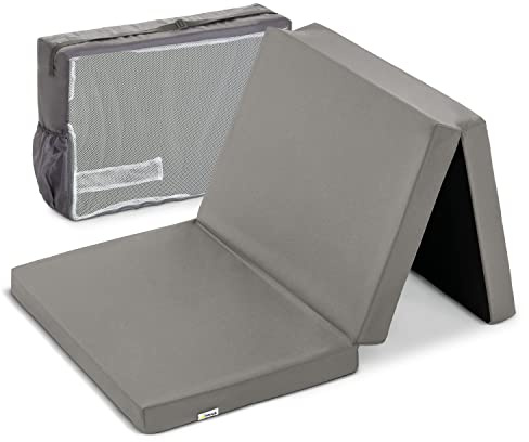 hauck Sleeper Materassino da Viaggio Pieghevole 120 x 60 x 5 cm, Grigio