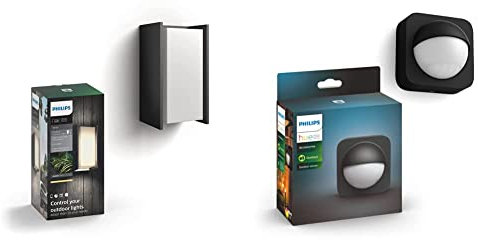 Philips Hue Turaco White LED Smart Outdoor Wall Light, Works with Alexa, Google Assistant and Apple HomeKit Outdoor Motion Sensor - Works with Alexa