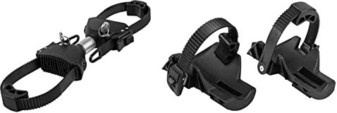 EUFAB 11579 Strap-Rahmenhalter beidseitig, abschließbar, 15 cm Länge & 11243 Radstopper für breite Reifen bis 3,25 Zoll, nur für EUFAB Premium 2, 2 Plus, Premium 3