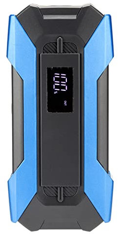 Démarreur de Voiture 1500 A 12 000 MAh, Démarreur de Saut de Voiture Portable, Boîte de Saut de Batterie Automatique avec Lumière LED Port USB de Type C pour Moteur 7 L Gaz