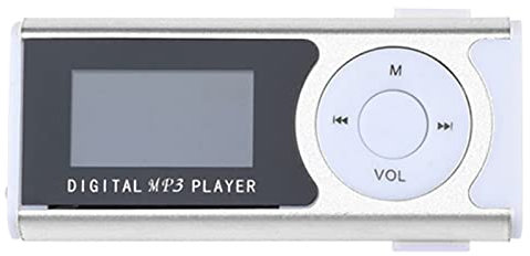 Worparsen Mini lettore musicale MP3 LCD clip supporto USB 16GB Micro SD-Card Lettore multimediale digitale portatile bianco