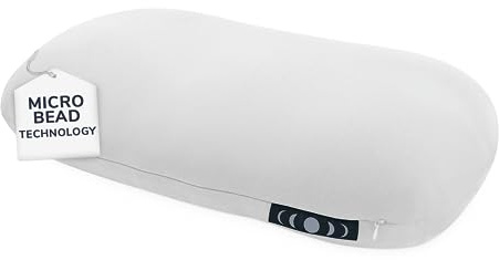 Moon Pod Pillow for Back, Stomach, & Side Sleepers, 4D Pillow (Space Gray) - Ergonomic Bed Pillow for Neck & Shoulder Pain Relief - Cooling Neck Support Pillows for Sleeping - Deep Sleep Pillow