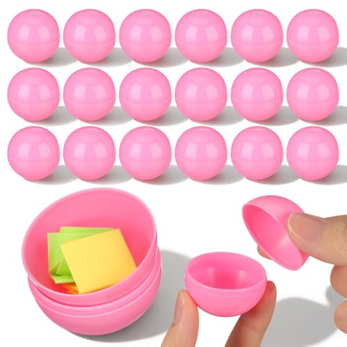 Lot de 50 boules de tombola vides en plastique pour distributeur automatique de capsules de 4 cm pour fête de Noël Rose
