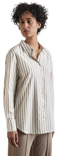 STREET ONE randig skjortblus, Breezy Beige, 40