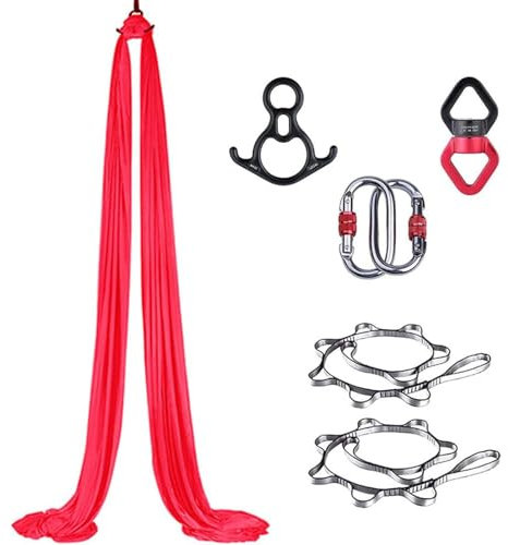 SAYEYBU Air Hammock, Aerial Yoga Swing, Aerial Yoga Hammock, Aerial Yoga Equipment, Acrobatic Dance Hammock, Aerial Silk Material Kit,04,2.8 * 8m