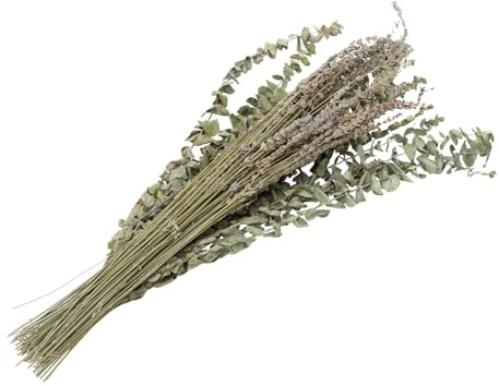MAGICLULU 1 Juego Ramo De Flores Preservadas Hoja De Lavanda y Eucalipto Plantas De Lavanda Flores Pétalos Secos Seco Plantas Falsas Hortensia Lavender Flowers Manualidades Caseras Eucalipto