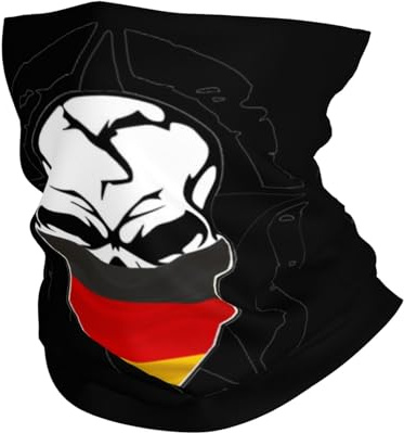 Sturmhaube Totenkopf Deutschland Deutsche Flagge Gesichtsdekoration Sonnenschutz Kopftuch Bequem Halswärmer Für Motorrad Ski Yoga