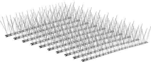 BROWIN® Taubenabwehr Spikes 10 Stück 731022 | Taubenschreck | Vogelabwehr für den Balkon, Dachgärten oder Sichtschutzwände | Balkon sichtschutz | Taubenschutz | 50cm x 11cm