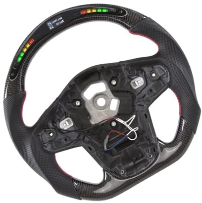 WUYDKEL Volantes de Coche Compatible con Toyota para Supra A90 GR MK5 2019 2020 2021 2022 2023 2024 Volante De Coche De Fibra De Carbono para Competición, Deportivo, Piezas De Automóvil(Style 2)