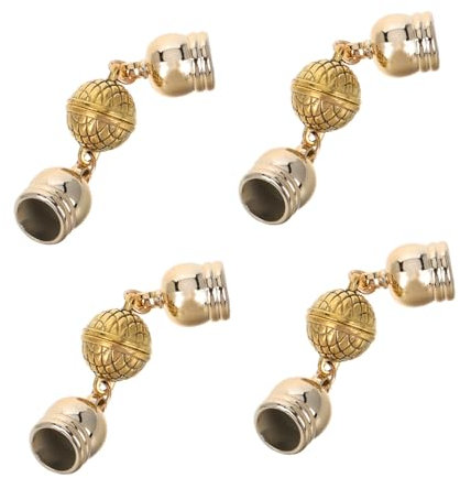Magnetic Clasps Gold Metal Buckles 4 Pcs for Necklaces Jewelry Making