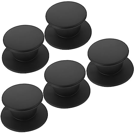 CHICAMPERA 5 pièces Poignée de Couvercle Silicone Résistante Chaleur Lot de Boutons de Remplacement Universels pour Casseroles et Poêles Accessoire Pratique Brûlure pour Cuisine