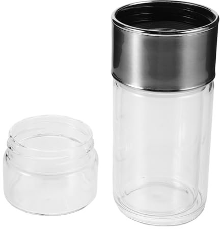 MOKKHNB Taza de Infusión de Vidrio con Separación de Botella de Doble Capa para Bebidas Calientes y Frías para y Agua Infusionada Accesorio Práctico para y Uso Doméstico