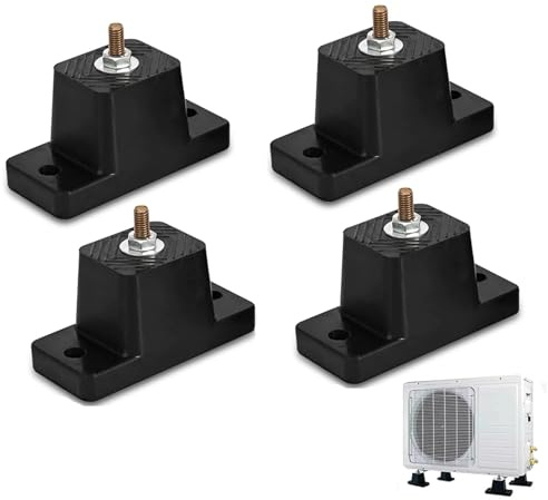 4 Stück Vibrationsdämpfer für Klimaanlage, Gummilager Klimaanlagen Schwingungsdämpfer, Schwingungsdämpfer Klimaanlage, Klimaanlage Anti-Vibrationshalterung Für Innen- Und Außeneinheit, Gummipuffer