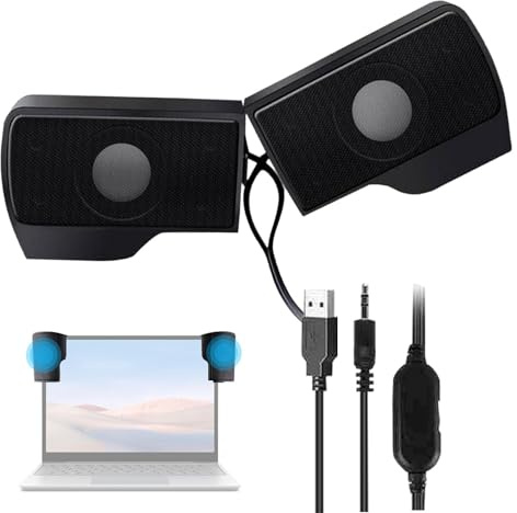 Datorhögtalare - Mini USB-driven extern ljudstång | Trådbunden multimedia