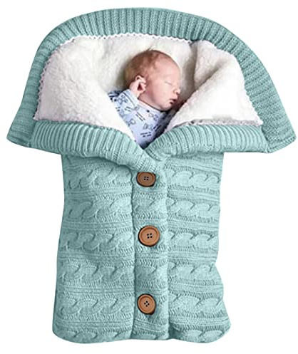 BASANYAO Winterfußsack,Kinderwagen,Warm,Weich,für Babys,Fußsack,Babyfußsack,Babyschlafsack,Sherpa-Futter,Wintersack,Herbst Winter,Wagensack,Geeignet für von 0-6 Monaten (Marineblau) (Blau)