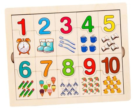 RCGOFOLLOW Tablero de conteo con Rompecabezas, Juguete Educativo Colorido, diseñado para fomentar el Aprendizaje temprano de matemáticas y Promover Habilidades efectivas resolución Problemas. Tablero